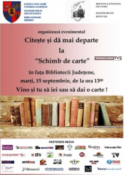 Biblioteca Județeană invită sătmărenii la un nou schimb de carte