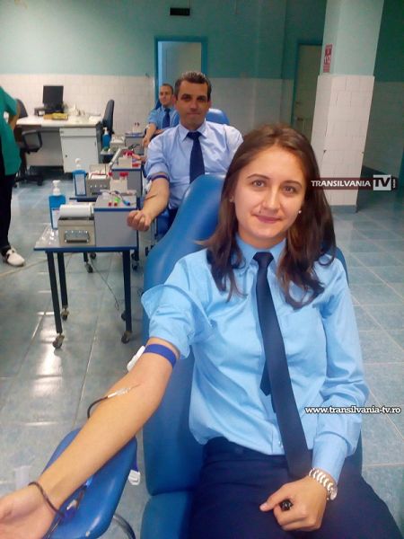 Jandarmii sătmăreni au donat sânge