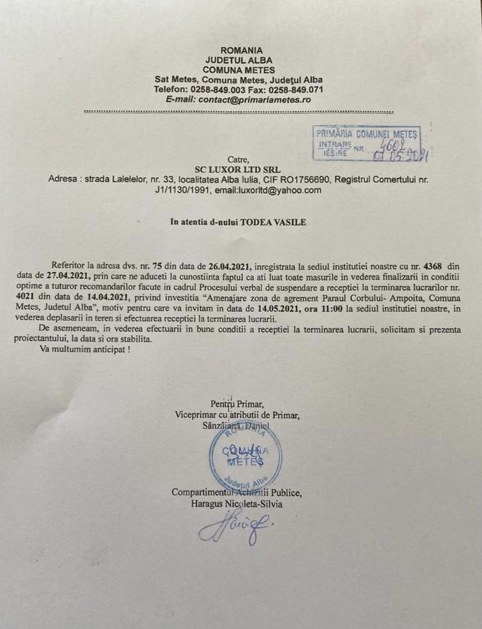 Unul dintre cele mai frumoase parcuri din judetul Alba, blocat de birocratia autoritatilor din Metes!
