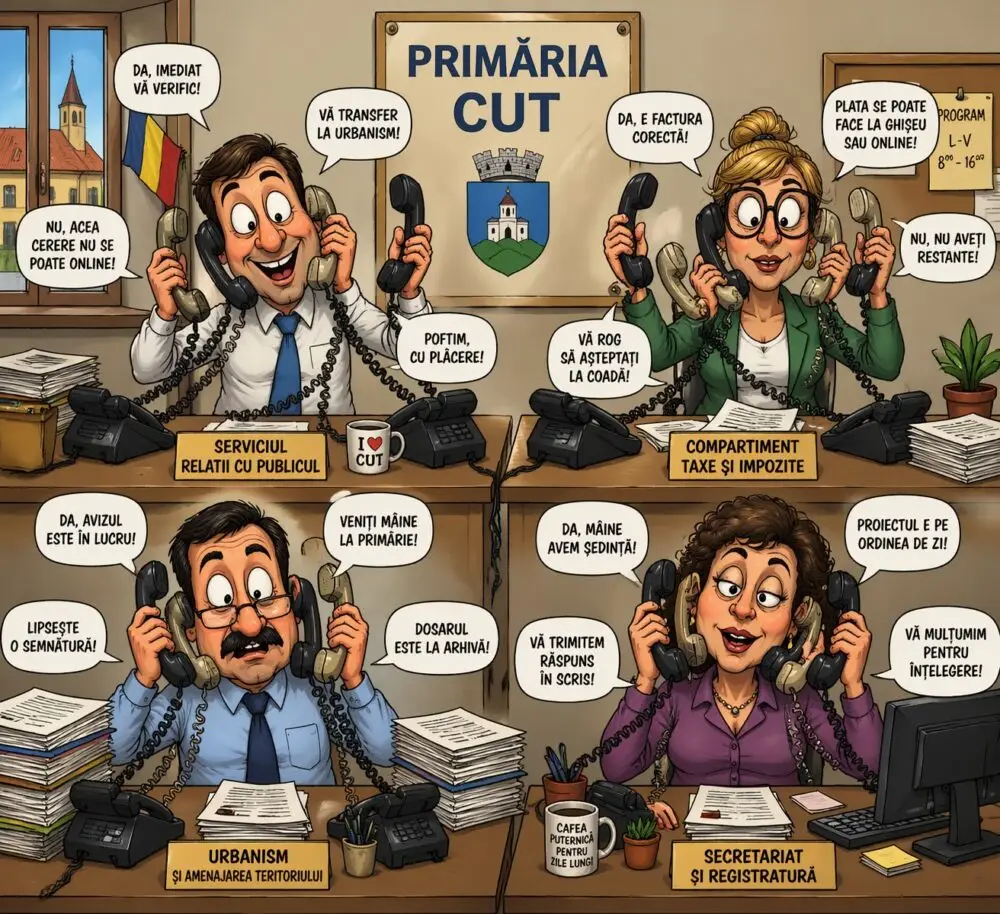 No, așa da! La Primăria Cut sunt 10 angajați și 38 de abonamente la telefon!