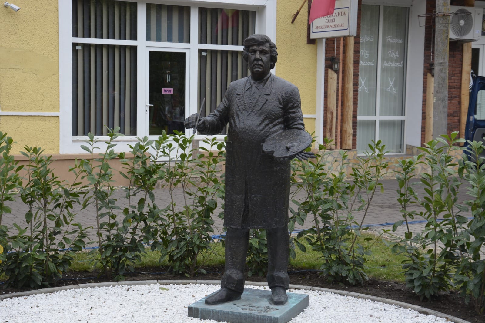 Dezvelirea statuii artistului Aurel Popp la Carei