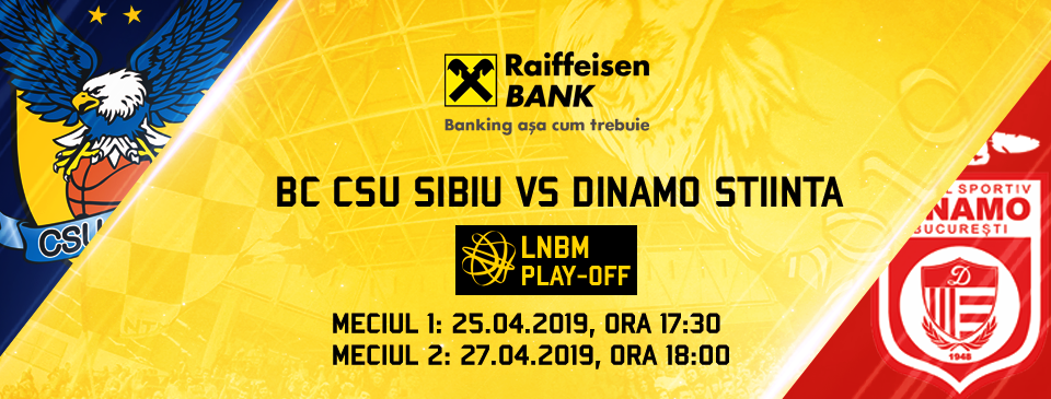 Primele partide din sfertul de finală CSU Sibiu-Dinamo