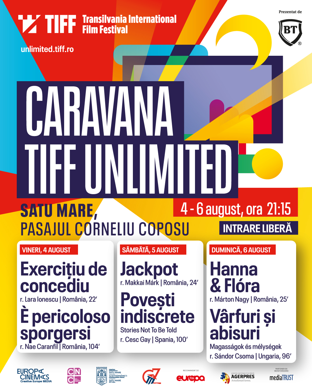 Caravana Filmelor TIFF Unlimited revine la Satu Mare