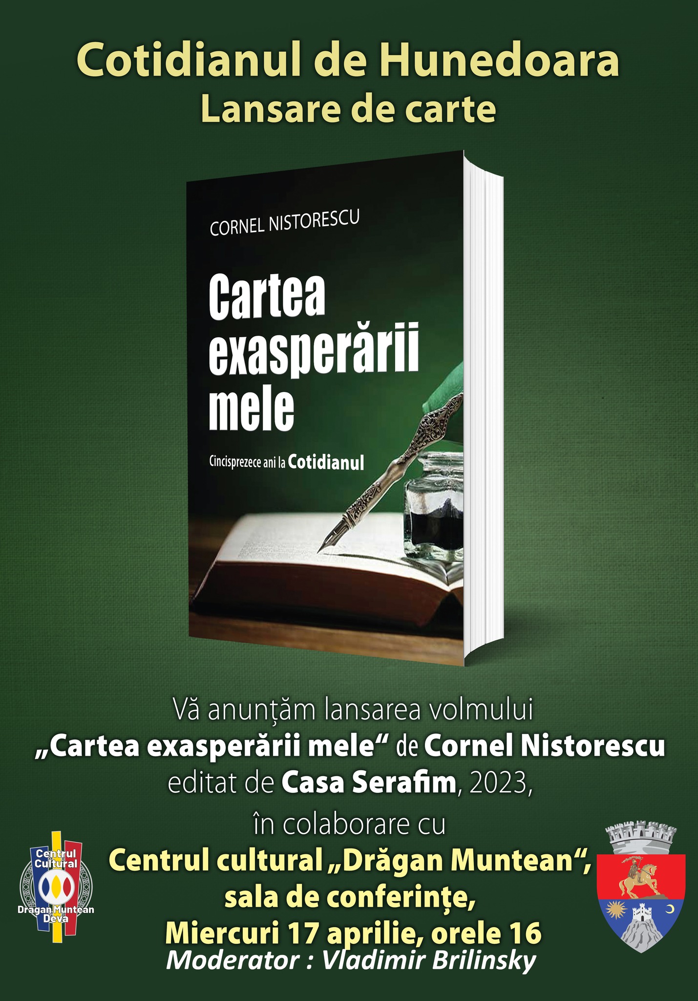 Întâlnire cu jurnalistul Cornel Nistorescu, la Deva