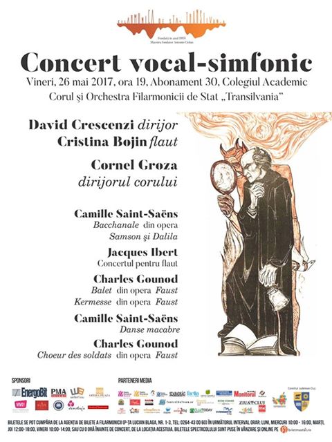 Cluj Napoca: Concert vocal-simfonic sub bagheta dirijorului David Crescenzi