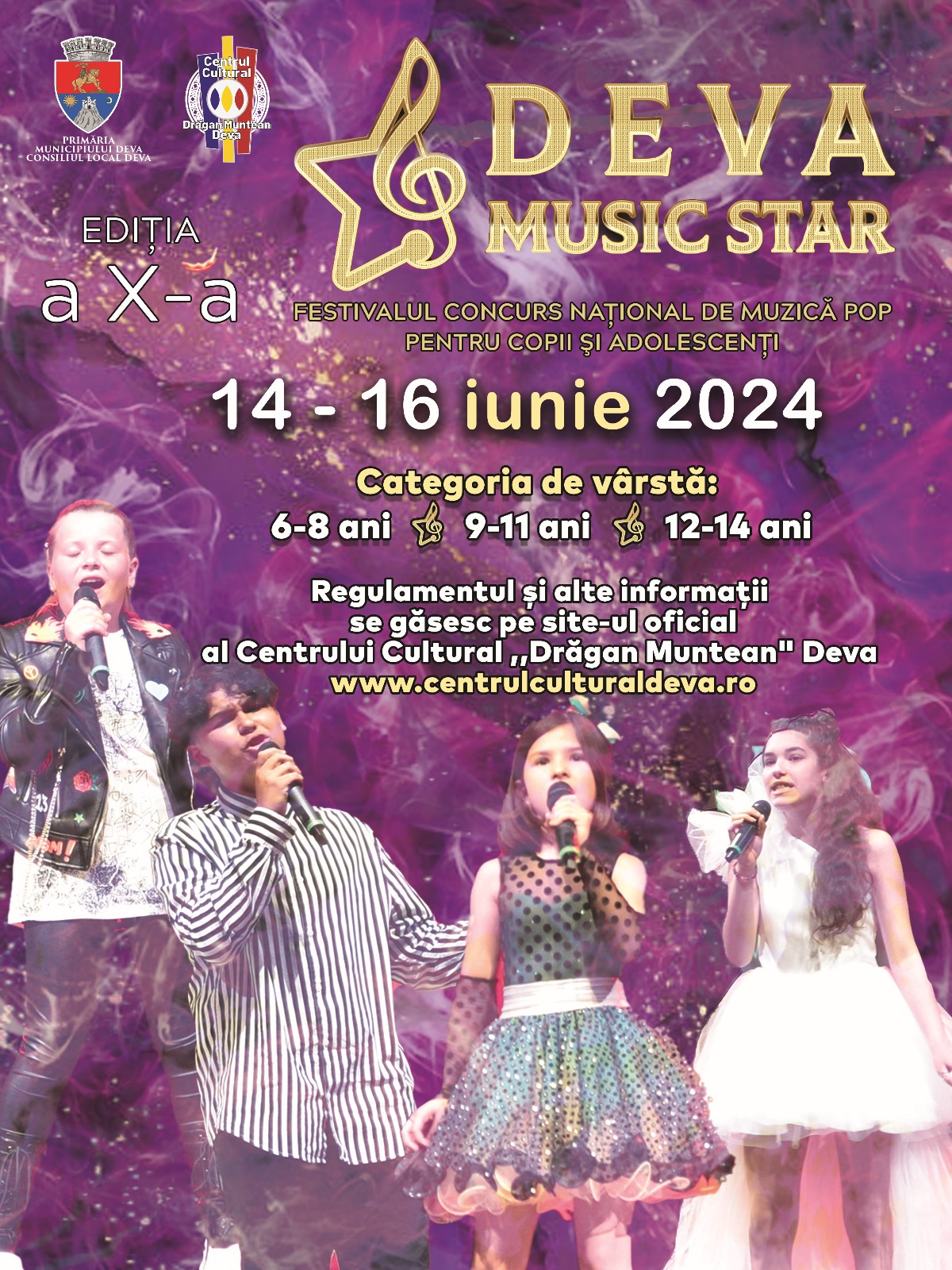 Încep înscrierile la Festivalul Concurs Național de Muzică Pop pentru Copii și Adolescenți „DEVA MUSIC STAR”