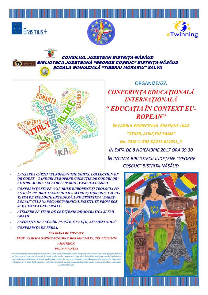 Conferința Internațională „Educația în context european” se va desfășura la Biblioteca Județeană „Gerge Coșbuc”