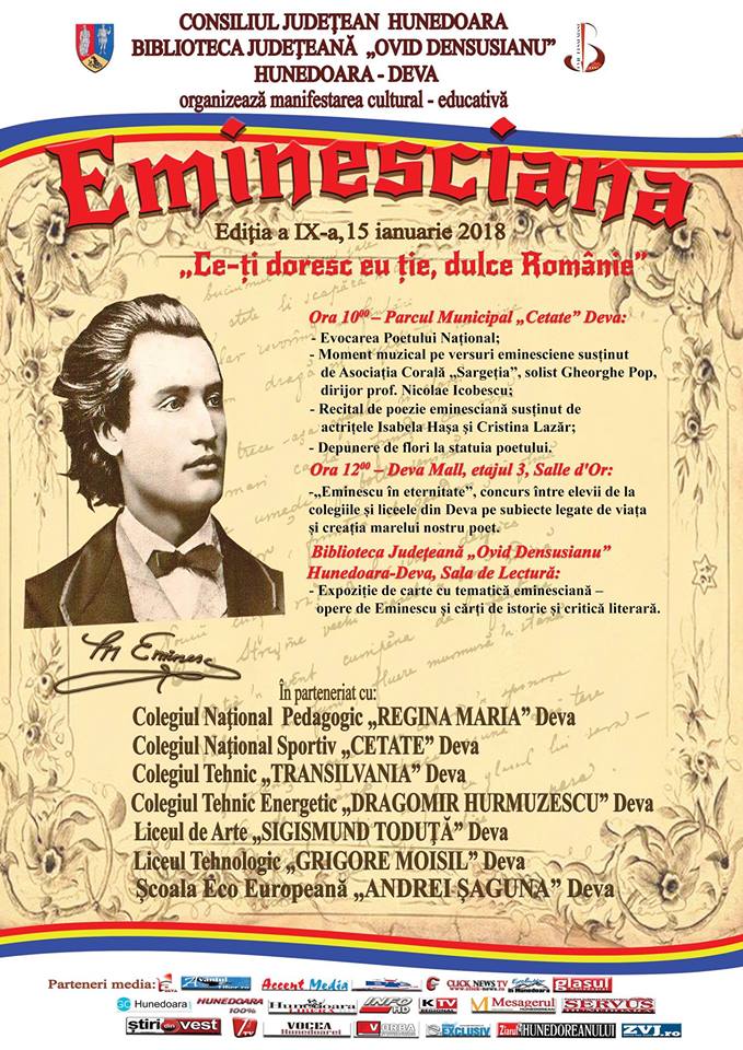 Ziua Culturii Naționale, sărbătorită la Biblioteca Județeană „Ovid Densusianu” Hunedoara-Deva