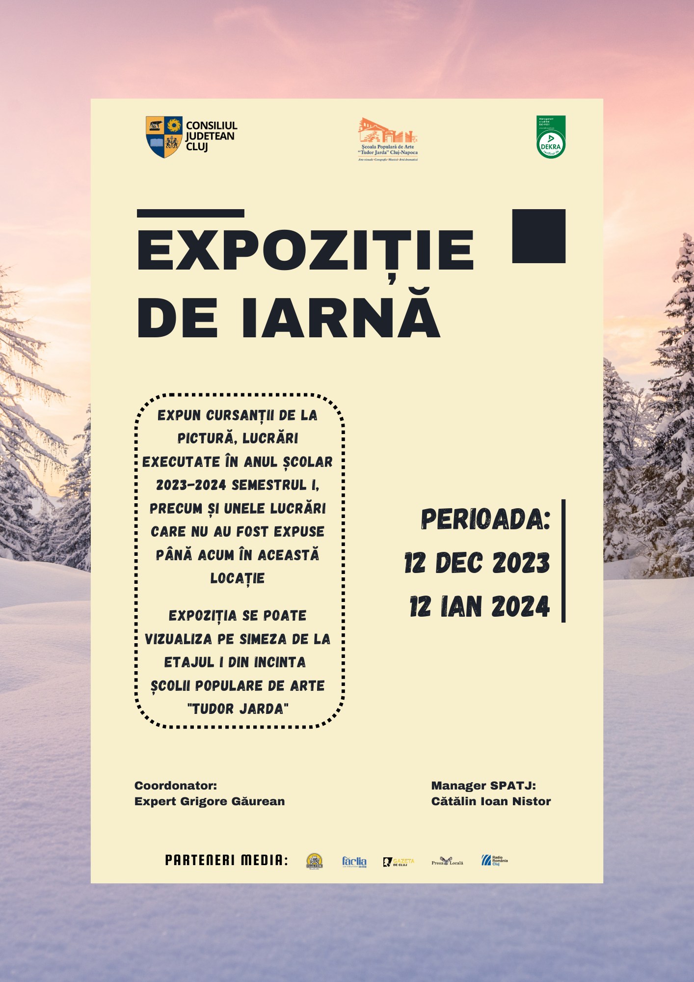 Expoziție de iarnă la Școala de Arte „Tudor Jarda”