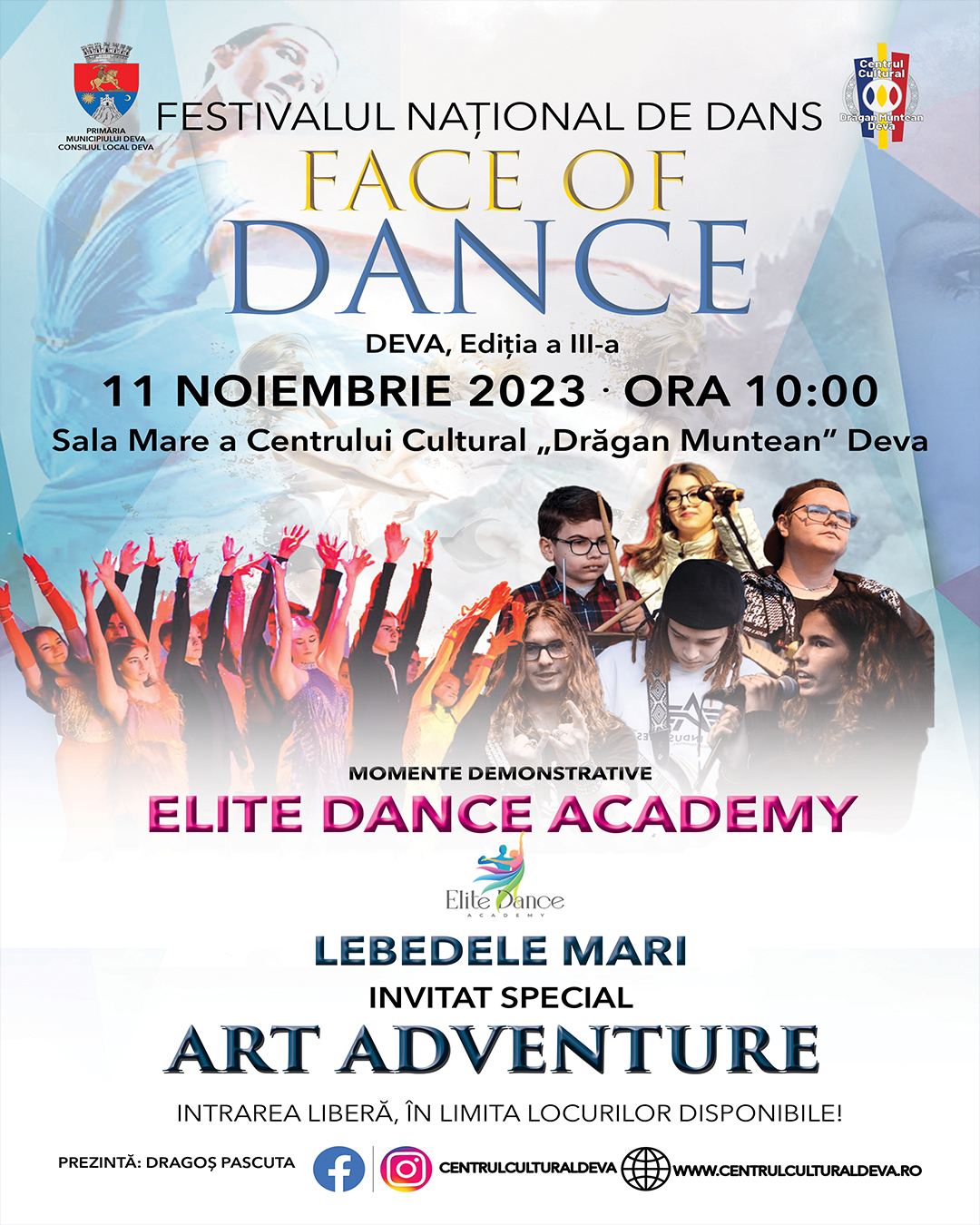 Municipiul Deva va găzdui festivalul național de dans „Face of Dance”