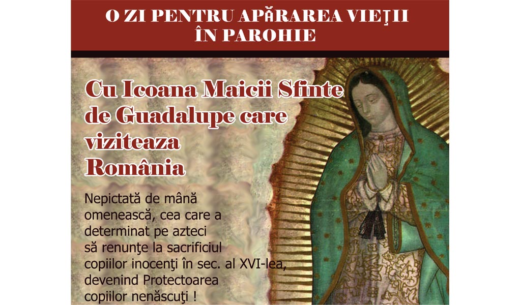 Icoana pelerină a Sfintei Fecioarei de Guadalupe a ajuns în Bihor