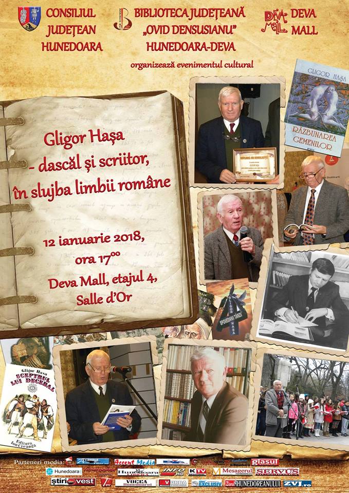 Gligor Hașa va fi omagiat la împlinirea vârstei de 80 de ani