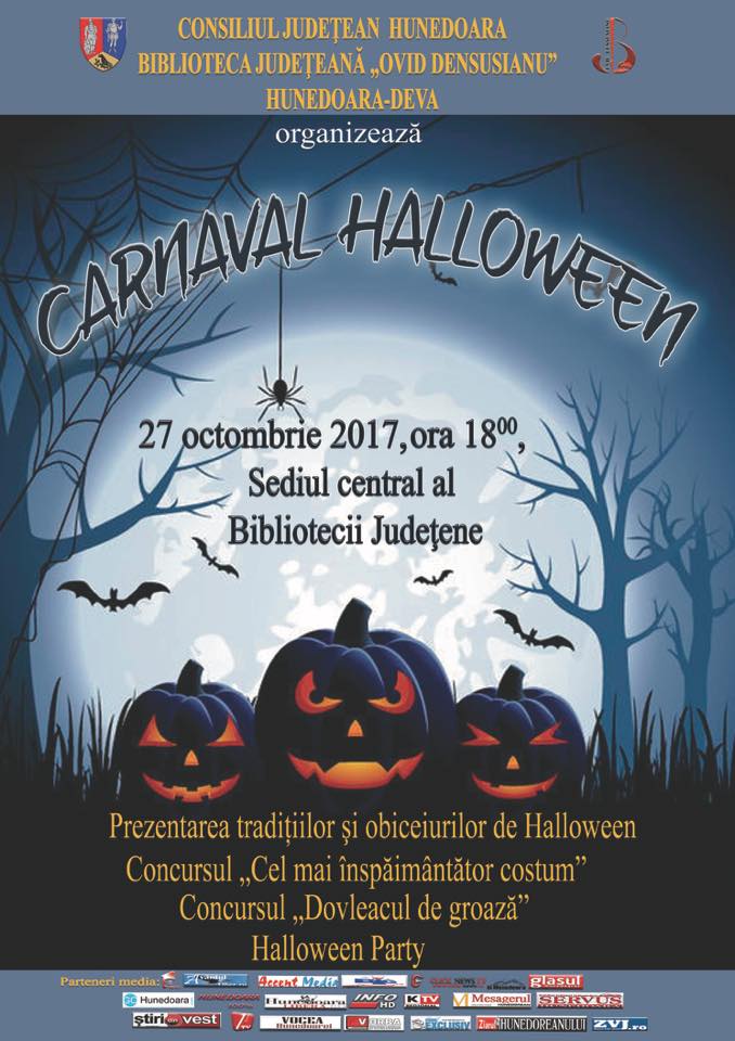 Carnaval Halloween la Biblioteca Județeană „Ovid Densusianu” Deva
