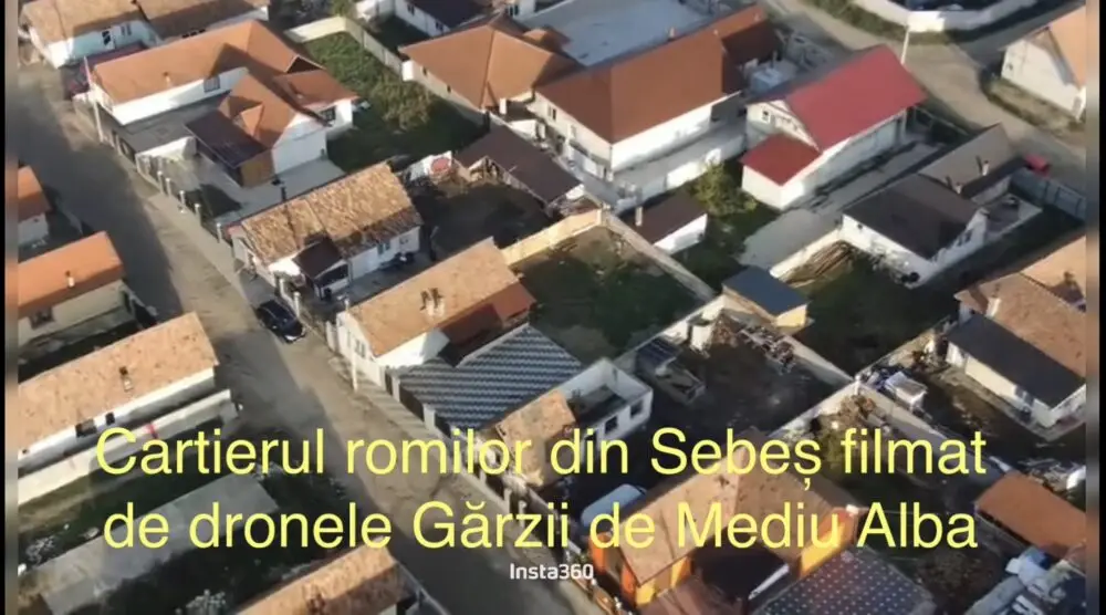 Cartierul romilor filmat de sus de către dronele Gărzii de Mediu Alba!