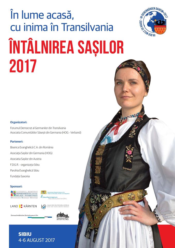Sibiul găzduiește „Întâlnirea Sașilor din Transilvania 2017” (4-6 august)