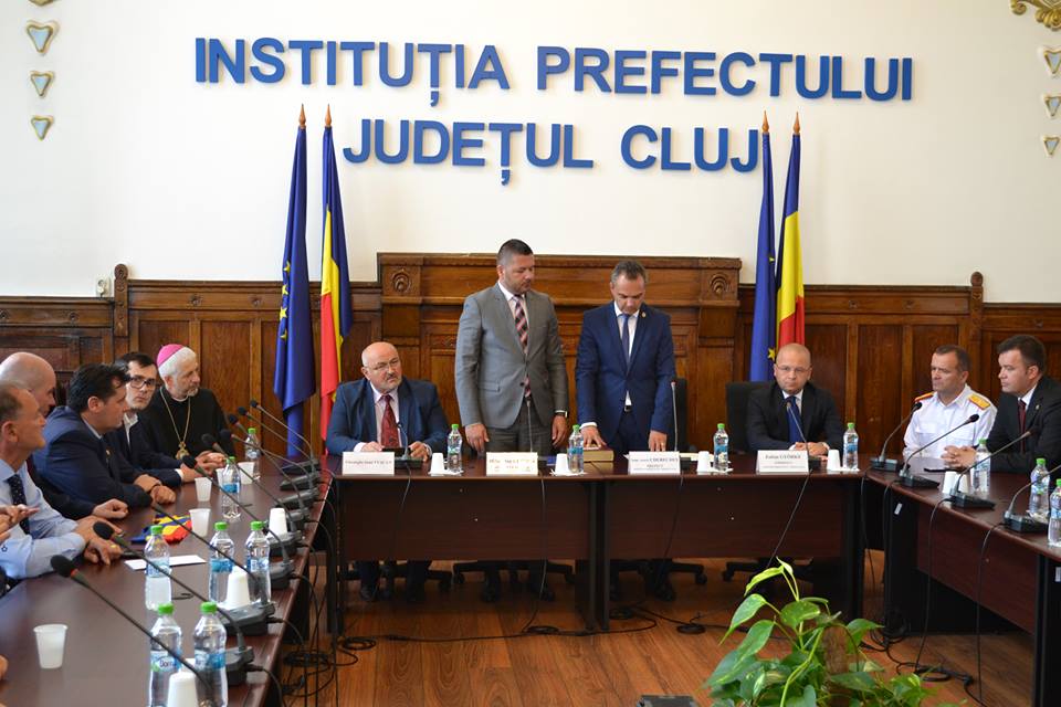 Învestirea noului prefect al județului Cluj, Ioan Aurel Cherecheș