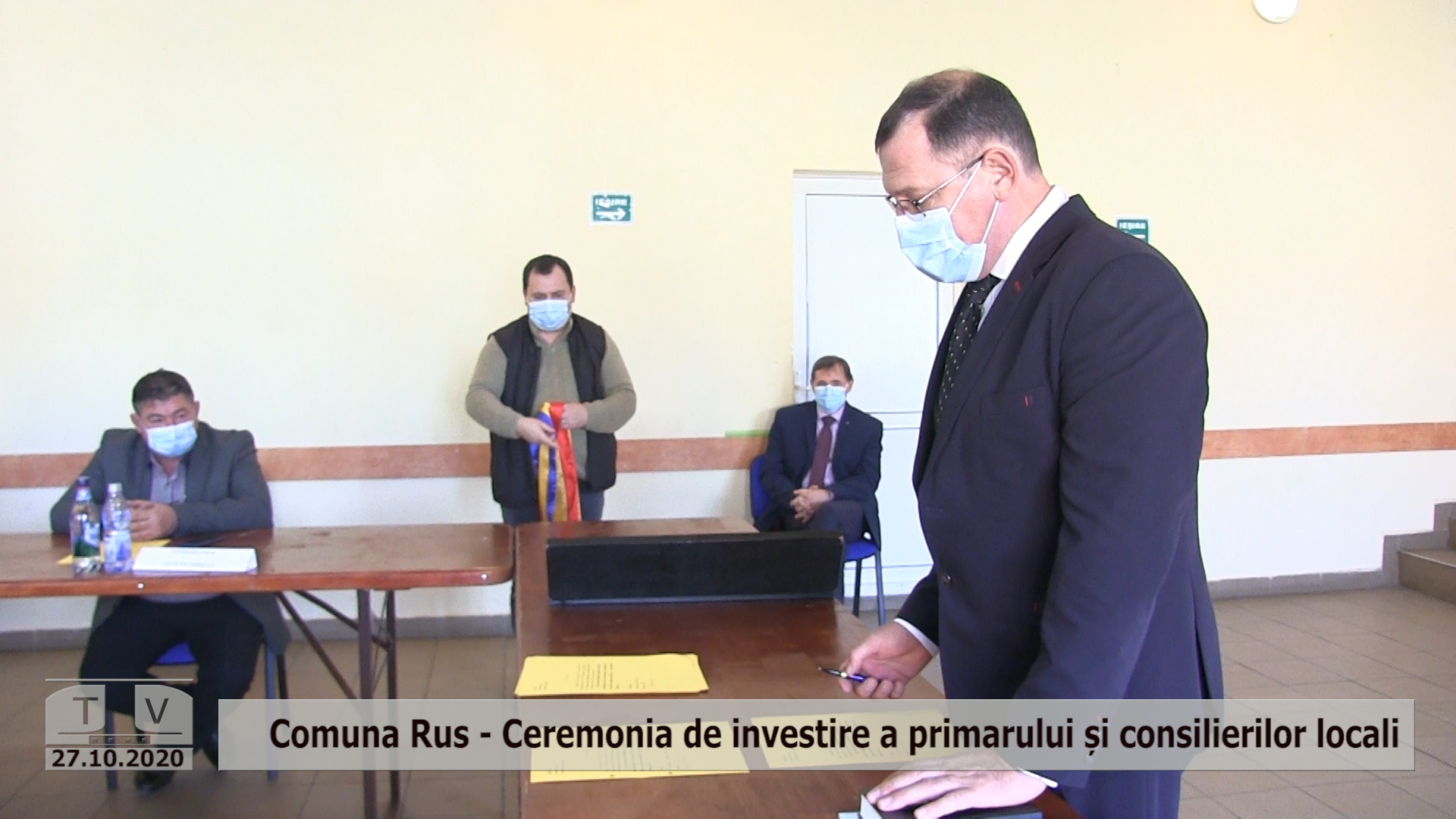 Comuna Rus – Primarul ales Ioan Aurelian COZMA a fost pus astăzi în funcție (VIDEO)