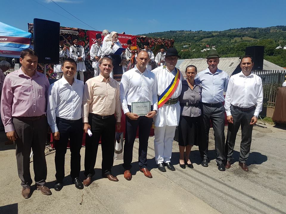 Plt. maj. Marian Borgovan, de la ISU Bistrița-Năsăud, cetăţean de onoare al comunei Leșu