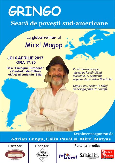 Zalău: Seară de povești sud-americane cu globetrotter-ul Mirel Magop