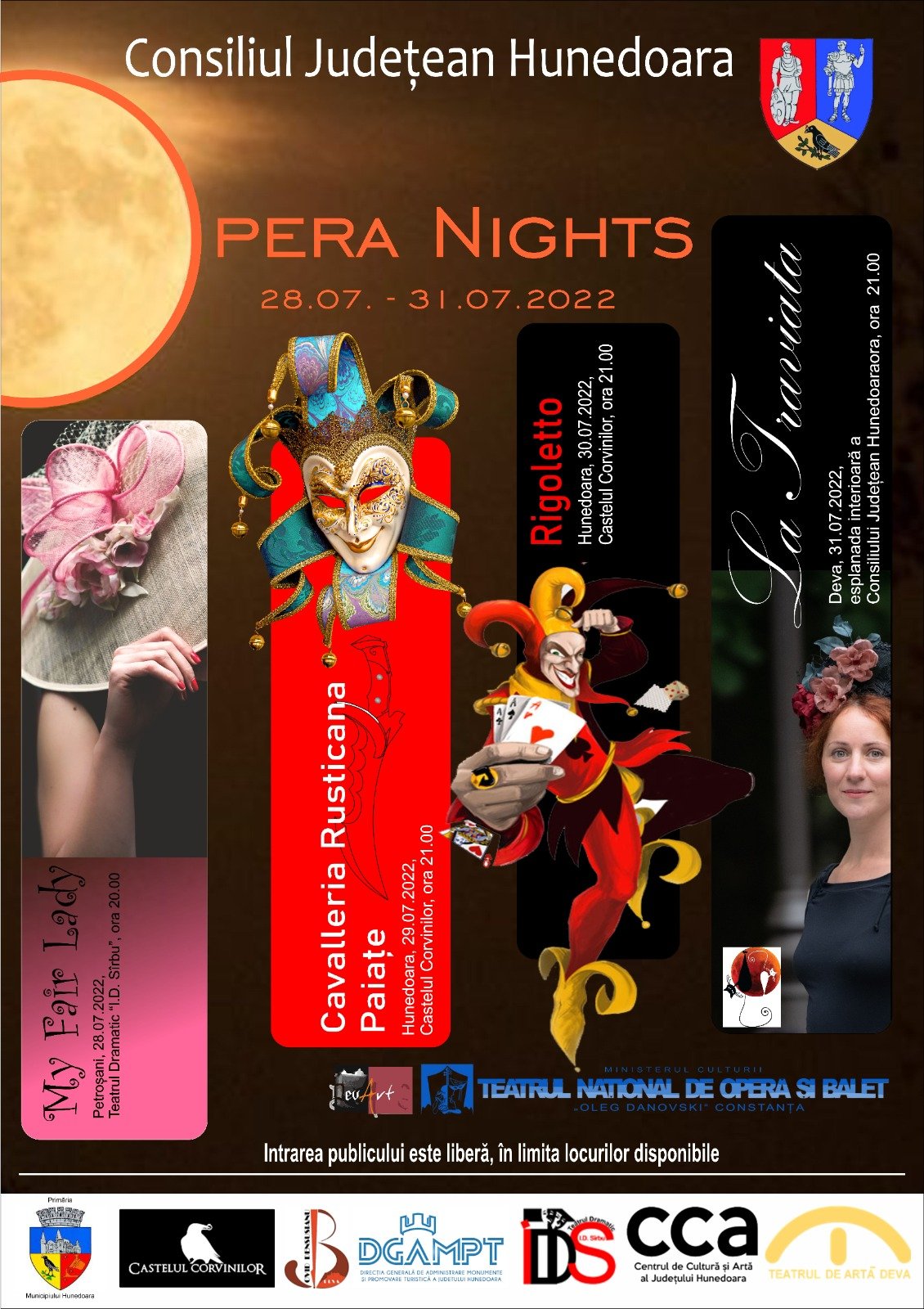 Opera Nights 2022, patru seri de spectacole în Deva, Hunedoara și Petroșani