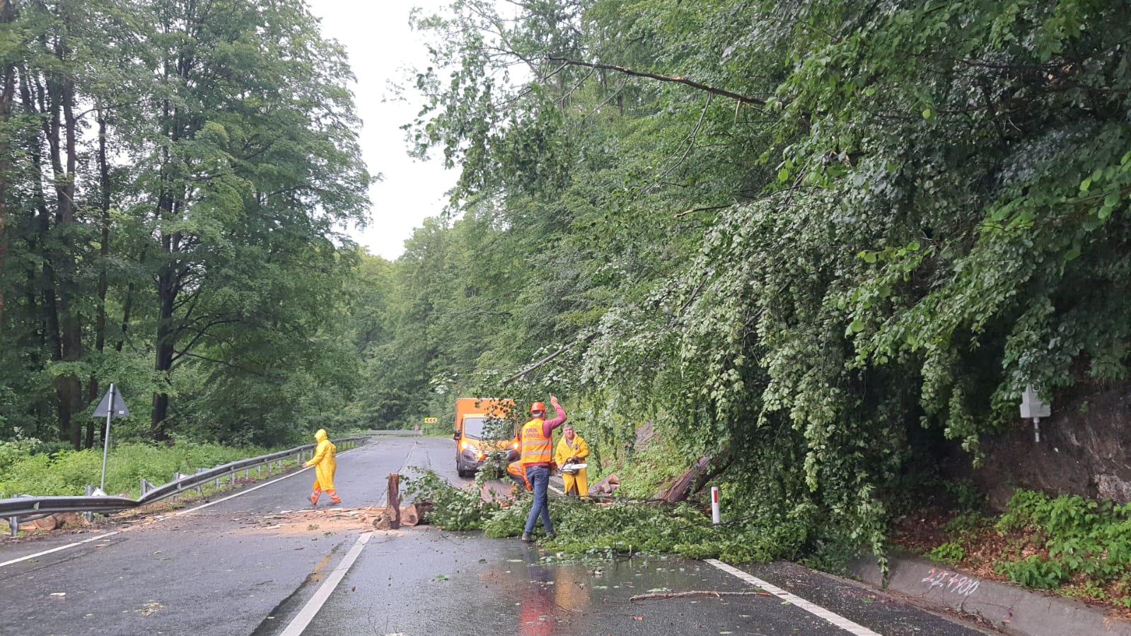 Lucrări de punere în siguranță a traficului rutier pe DN18, în Pasul Gutâi