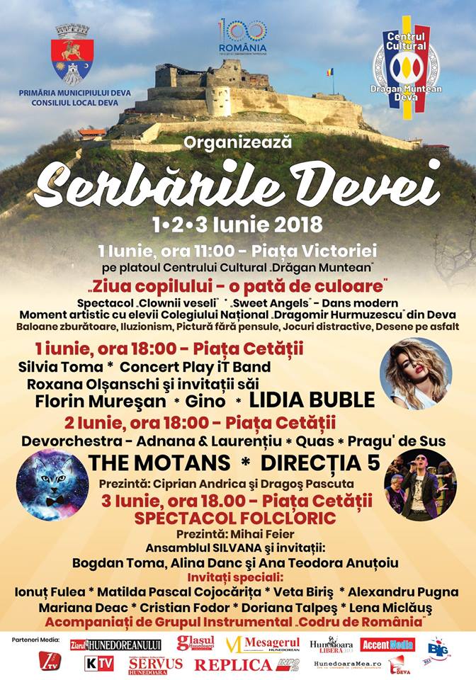 Serbările Devei 2018 vor avea loc în perioada 1-3 iunie