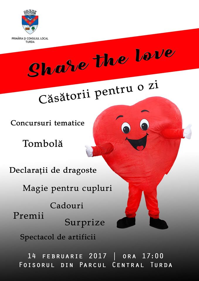 Căsătorii pentru o zi la Turda, în 14 februarie