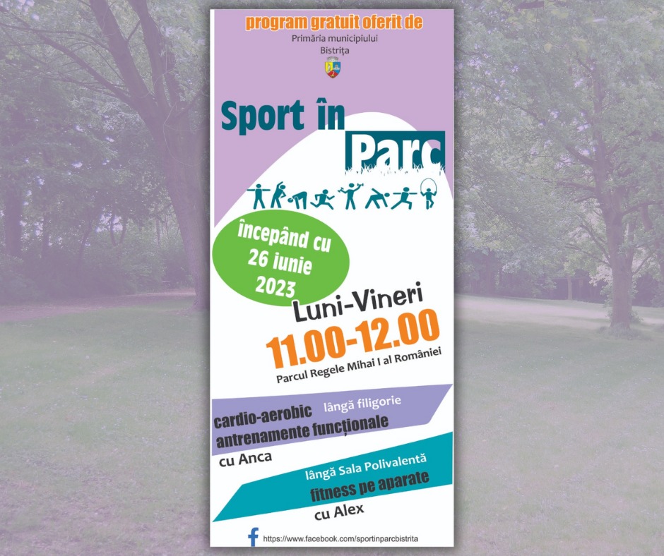 Programul “Sport în parc” revine la Bistrița