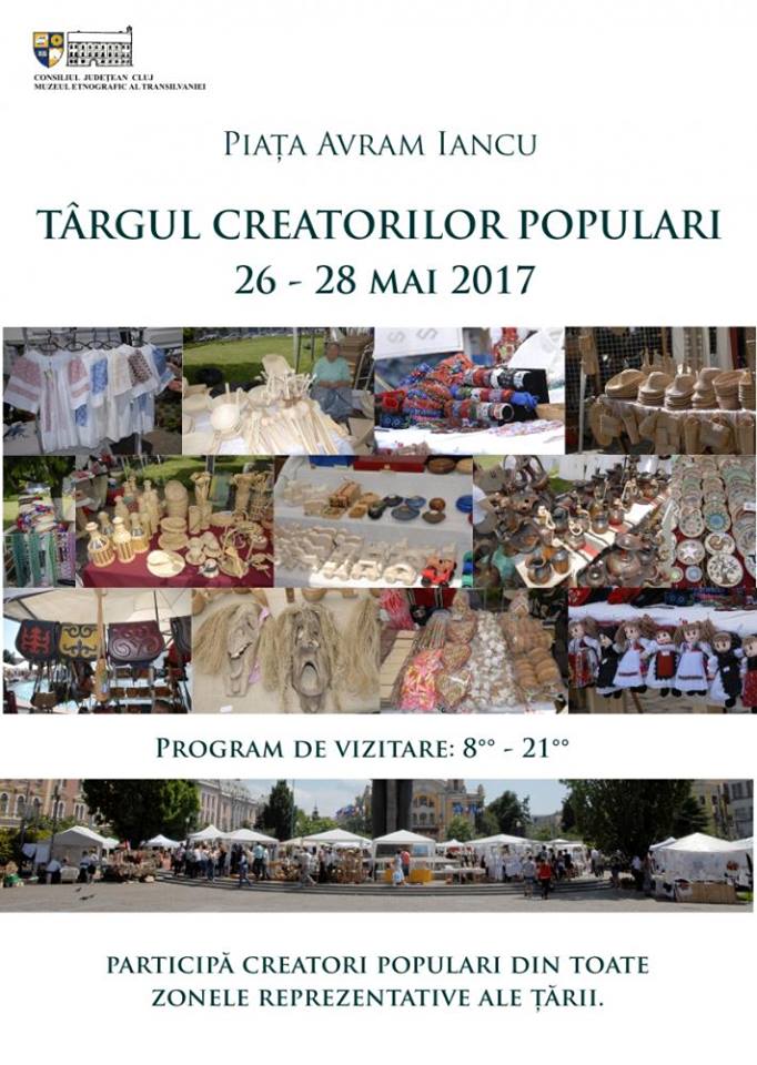 Municipiul Cluj Napoca găzduiește Târgul Creatorilor Populari (26-28 mai)