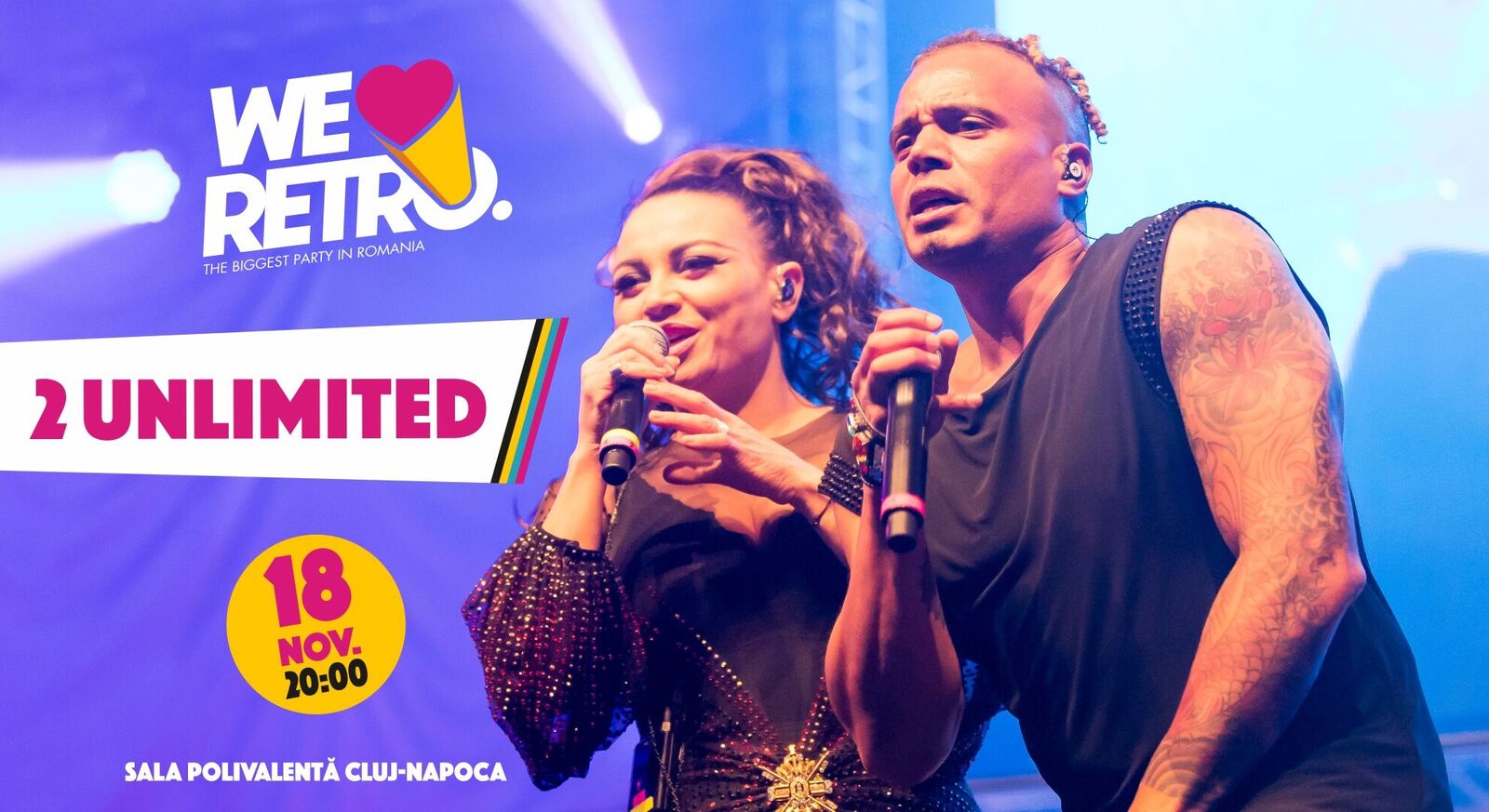 2 Unlimited, Haddaway, Corona, Dj Sash! – pentru prima dată la Cluj-Napoca în cadrul evenimentului WE LOVE RETRO 2017
