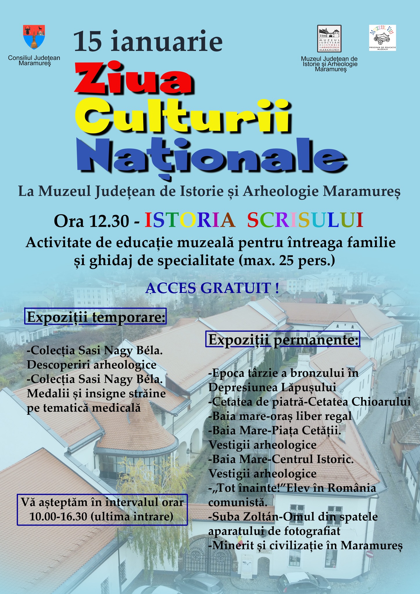 ZIUA CULTURII la Muzeul Județean de Istorie și Arheologie Maramureș