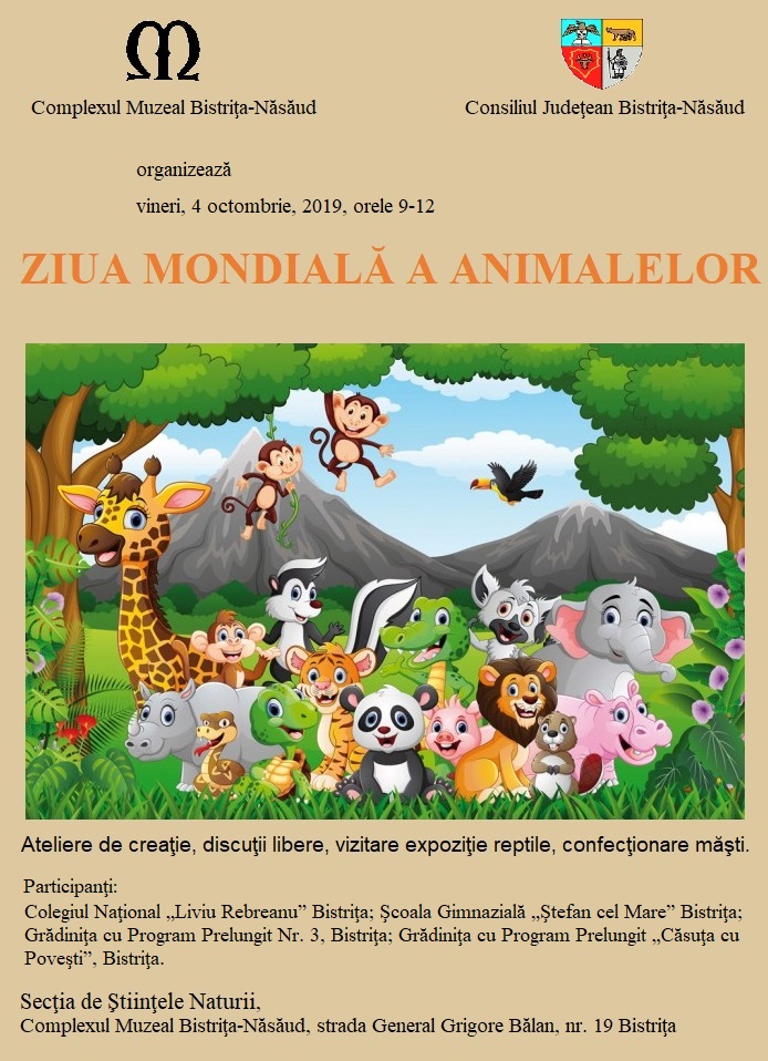 Ziua Mondială a Animalelor, marcată la Complexul Muzeal Bistriţa-Năsăud
