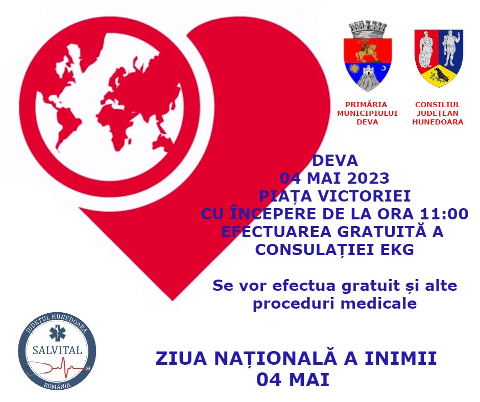 Consultații gratuite la Deva, de Ziua Națională a Inimii