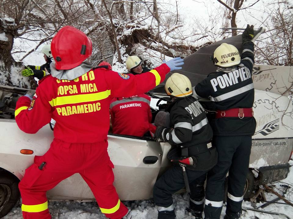 Accident rutier, la intrare în localitatea Mihăileni