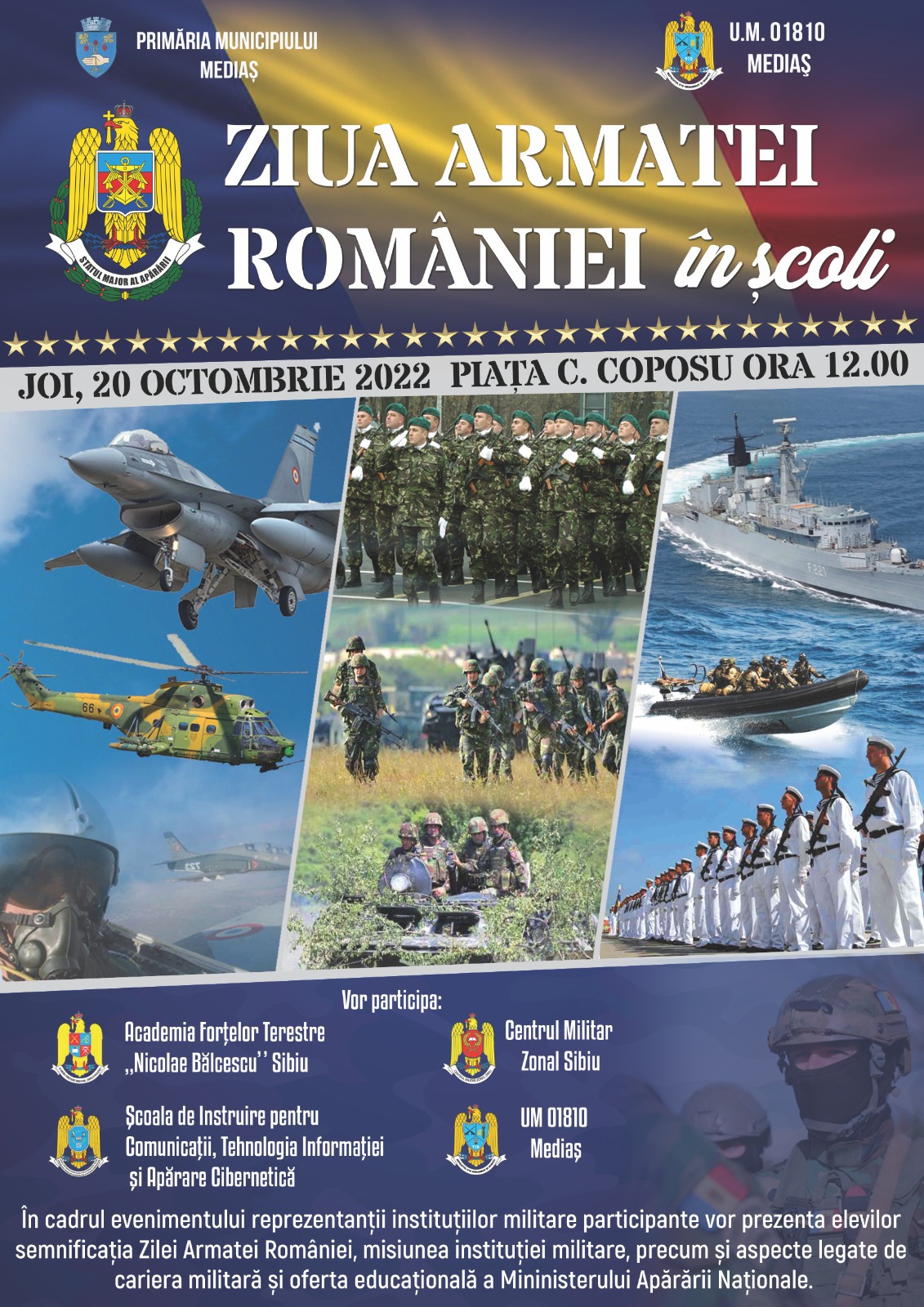 Ziua Armatei României în școli, marcată la Mediaș