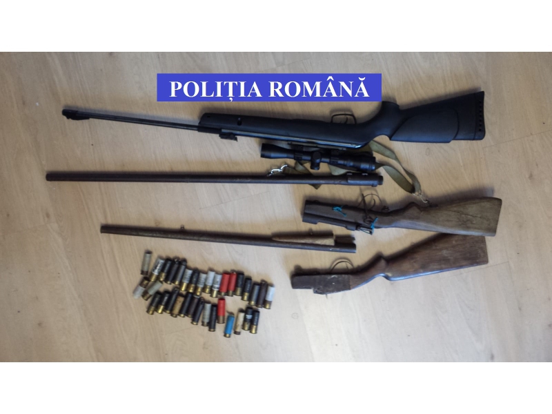 Bărbat din Monariu, cercetat pentru nerespectarea regimului armelor, munițiilor și materiilor explozive, reținut pentru 24 ore