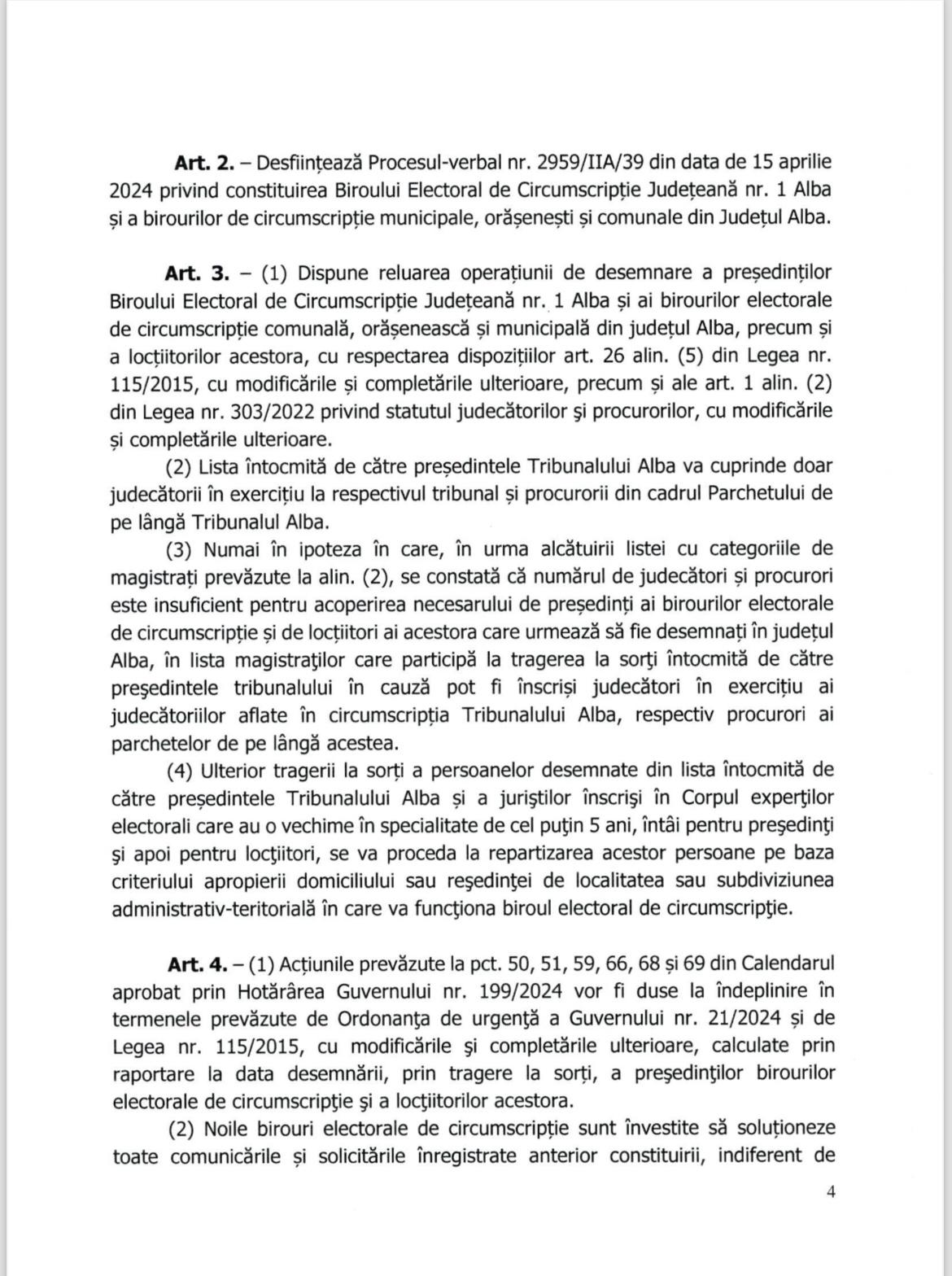 BEC A DESFIINTAT BIROURILE ELECTORALE DIN JUDETUL ALBA!