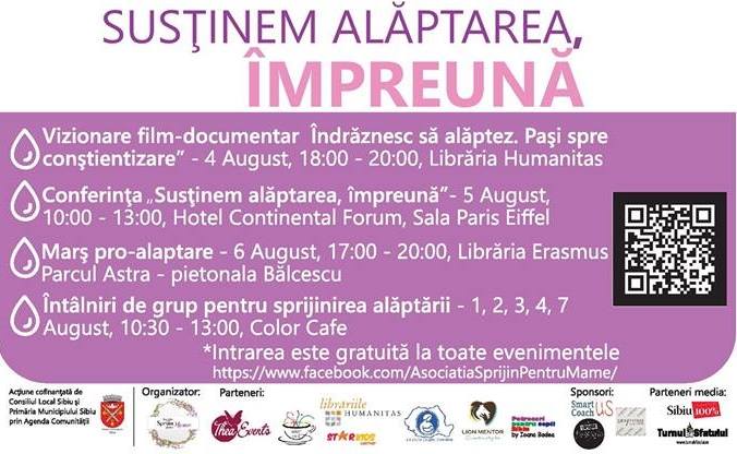 Sibiu: Campania „Susținem alăptarea, împreună!” se va desfășura în perioada 1-7 august