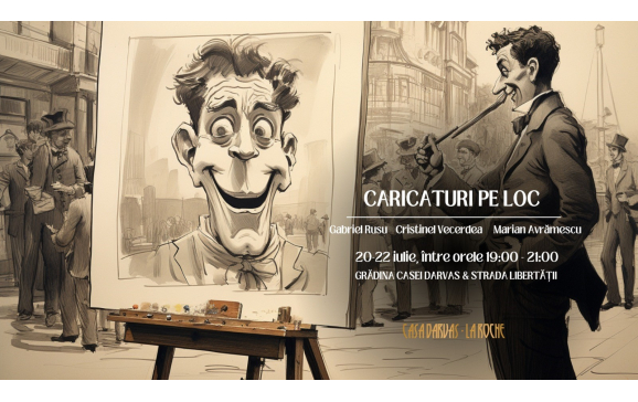 Casa Darvas la Roche și str. Libertății: Caricaturi pe loc