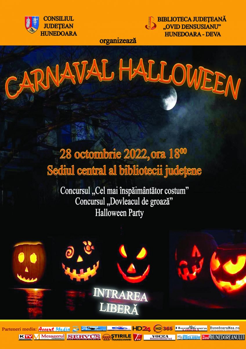 Petrecere de Halloween la Biblioteca Județeană „Ovid Densusianu” Hunedoara-Deva
