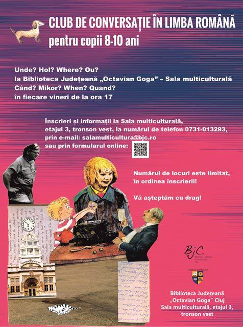 Club de conversație în limba română, la Biblioteca Județeană ,,Octavian Goga” Cluj-Napoca
