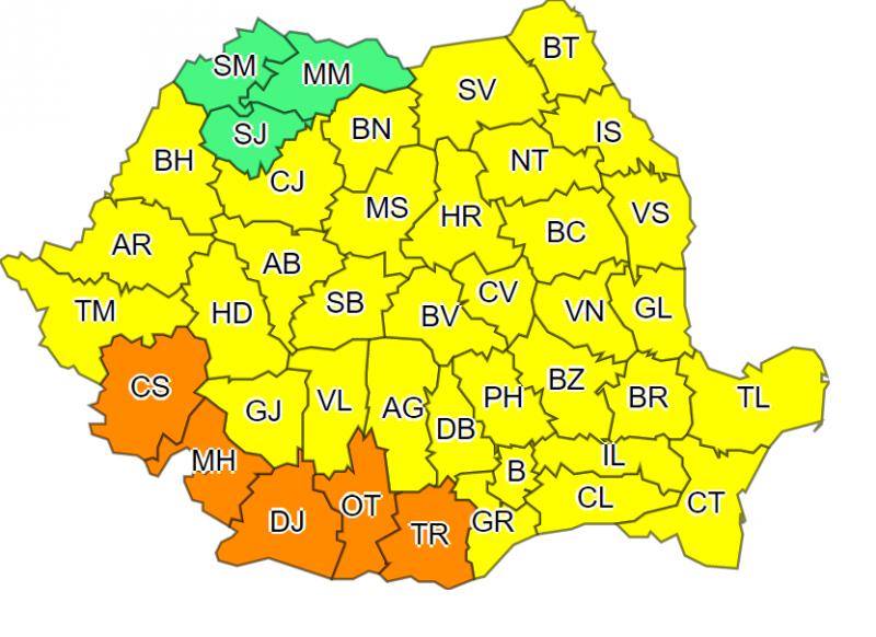 Cod galben de căldură în judeţul Bistriţa-Năsăud