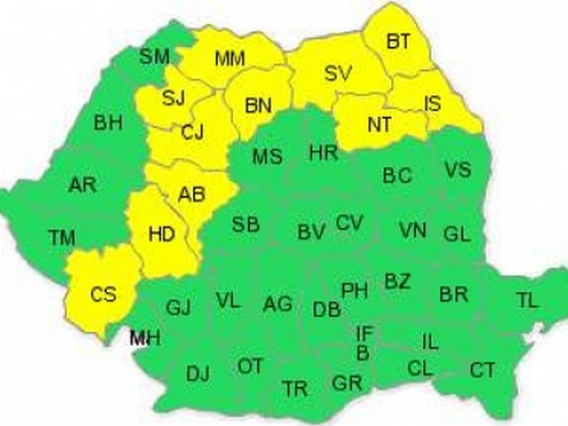 Râurile din Bistriţa-Năsăud pot ieşi din matcă