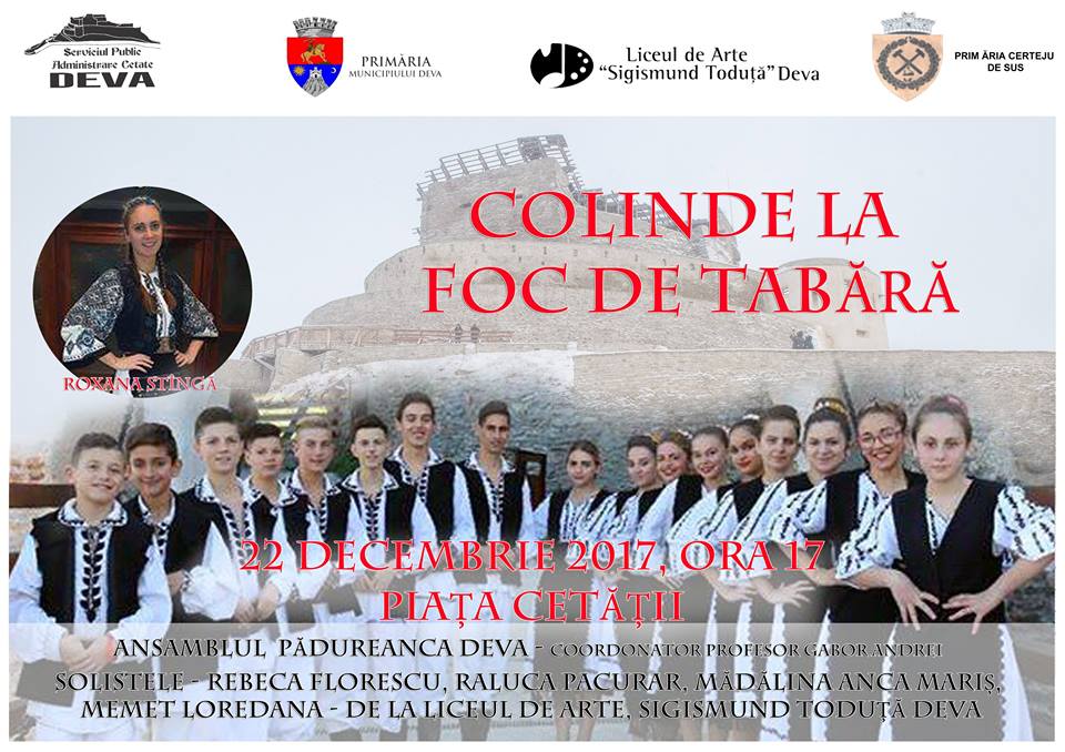 Deva: Colinde la foc de tabără