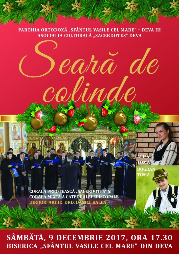 Seară de colinde la biserica „Sfântul Vasile cel Mare” din Deva