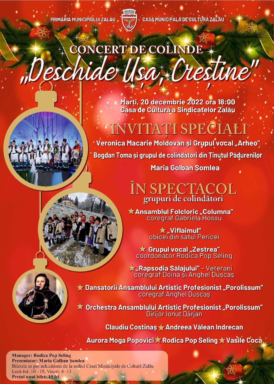 Concert inedit de colinde în Zalău