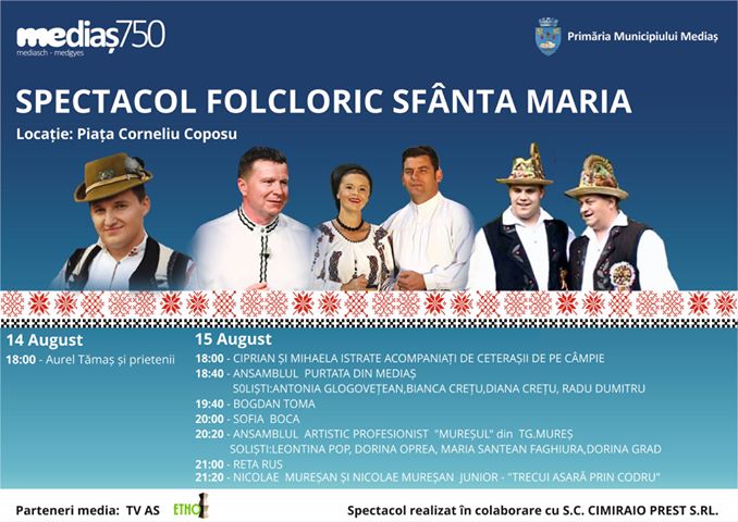 Spectacole extraordinare de Sfânta Maria, la Mediaș