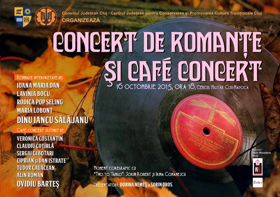 Concert de romanţe şi café concert la Cercul Militar din Cluj-Napoca