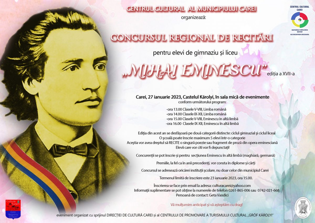 Concurs regional de recitări organizat în Carei