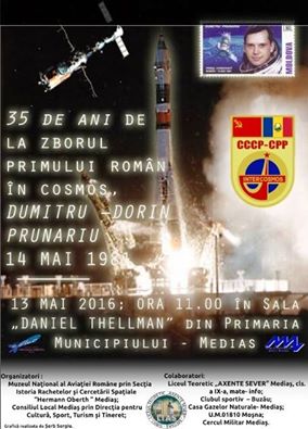 Mediaș: Manifestări prilejuite de aniversarea a 35 de ani de la zborul primului român în cosmos – Dumitru-Dorin Prunariu
